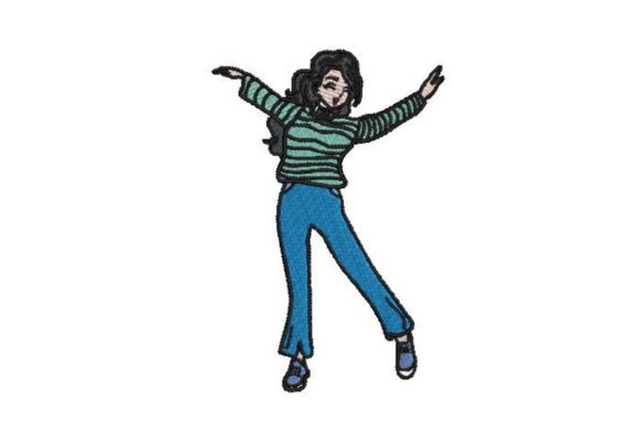 Anime Girl Dancing Embroidery Design Review for Etsy Sellers