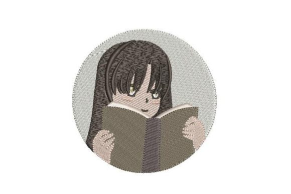 Anime Girl Reading a Book Embroidery Review