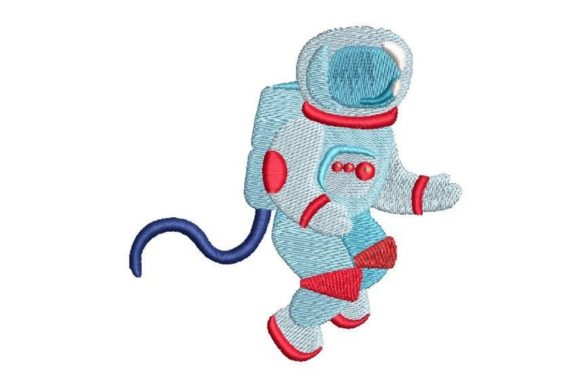 Astronaut: A Playful Space Embroidery Design for Apparel