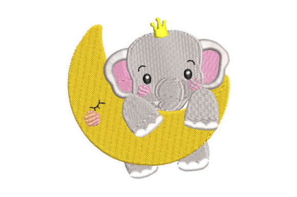Baby Elephant and Moon: Apparel Design Review