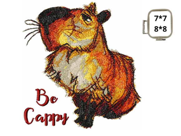 Capybara Be Cappy Embroidery Design Review