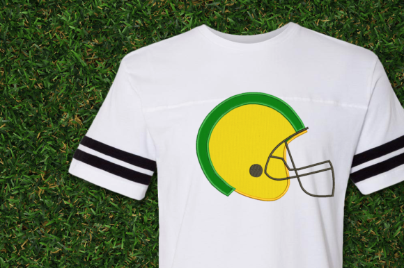 Dual Color Football Helmet Embroidery Design Review