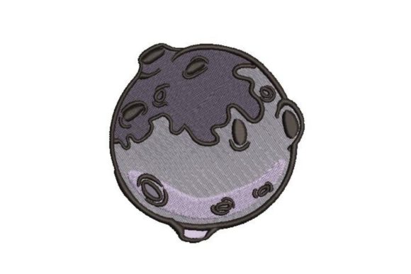Mercury: A Space-Themed Embroidery Design for Boutique Apparel