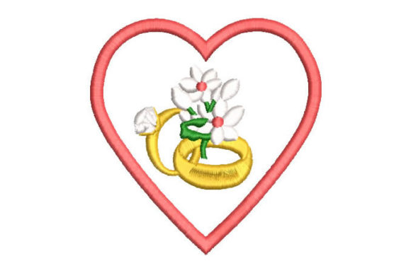 Wedding Ring with Heart: A Romantic Embroidery Design Review