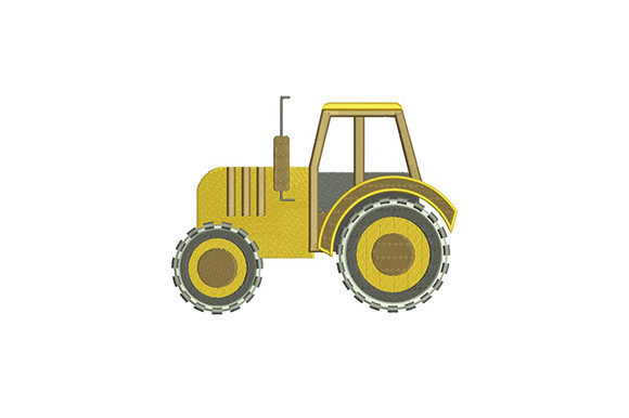 Yellow Tractor: A Fun Embroidery Design for Etsy Sellers